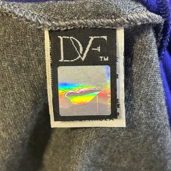 Diane von Furstenberg purple and gray colorblock sheath  Hallie dress size 6 - Picture 5 of 8